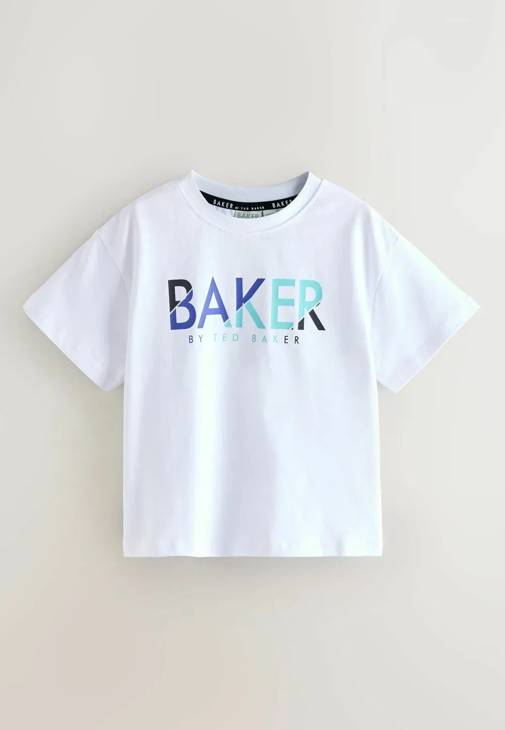Футболки стандартного кроя с графическим принтом, комплект из 3 штук Baker By Ted Baker, White Black Blue — фото 2
