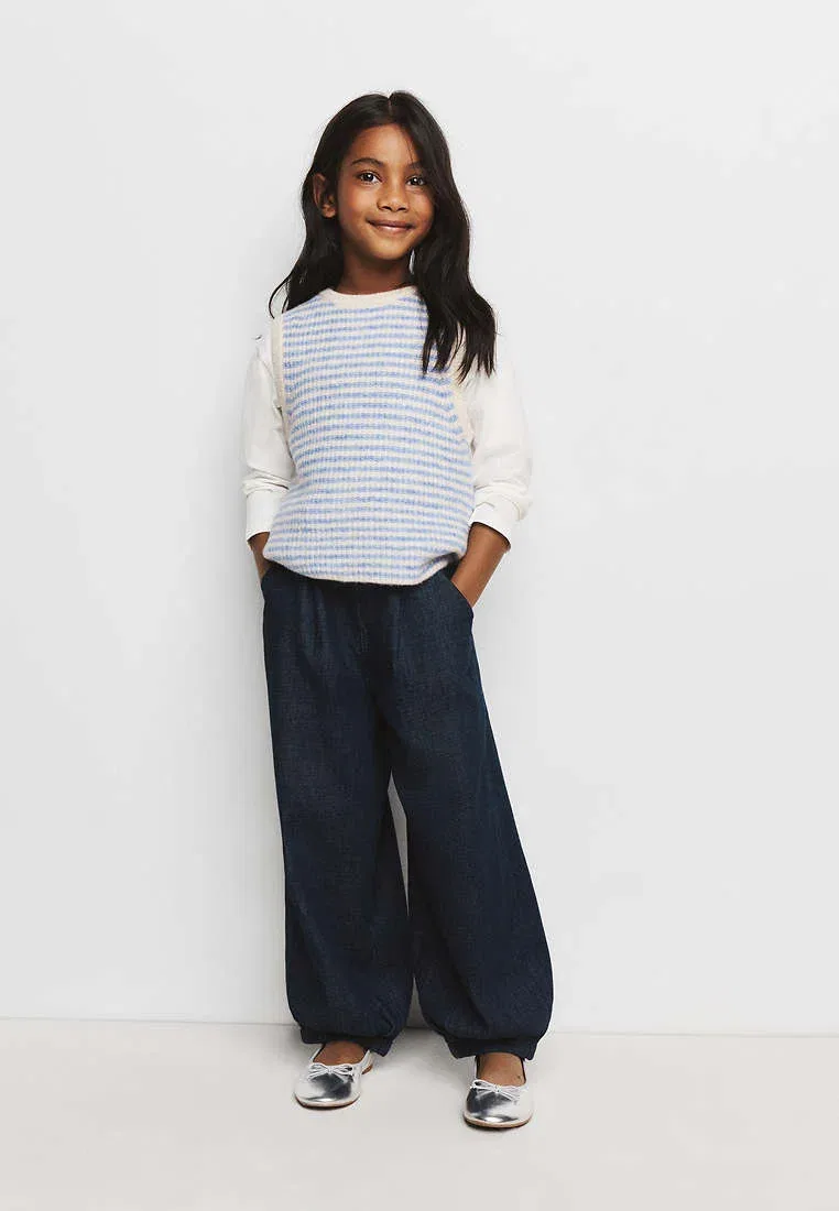 Детский топ Mango Kids, Light Blue