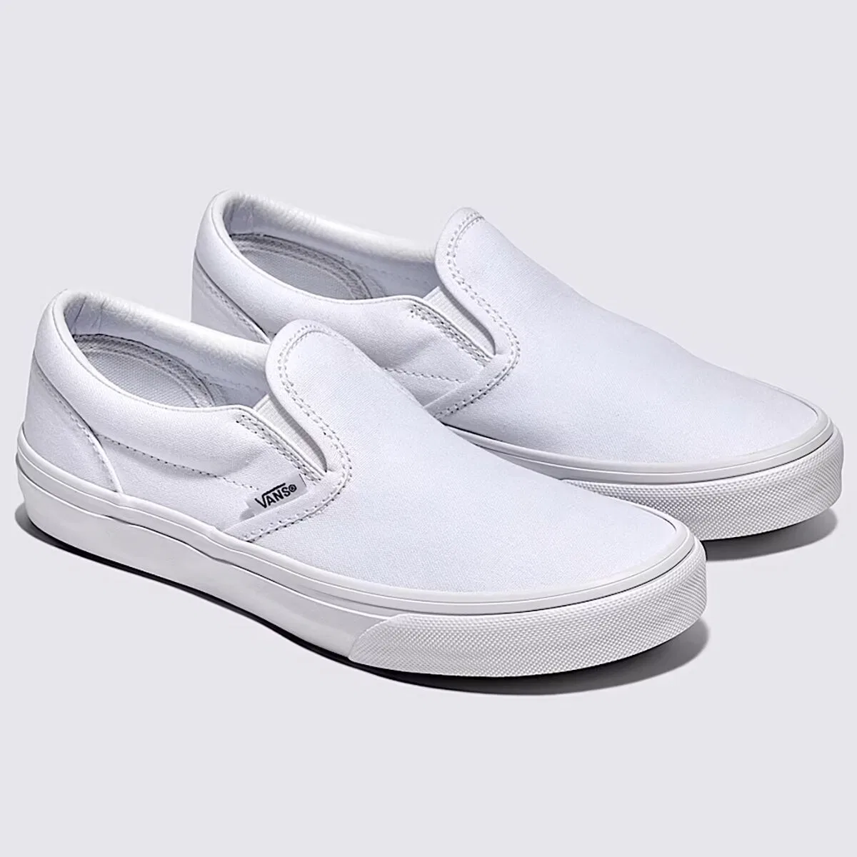Детские кеды без шнуровки Vans, True White — фото 2