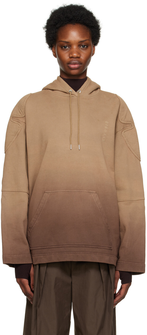 

Коричнево-серо-коричневая стеганая худи Sunfade Dion Lee, Коричневый, Коричнево-серо-коричневая стеганая худи Sunfade Dion Lee