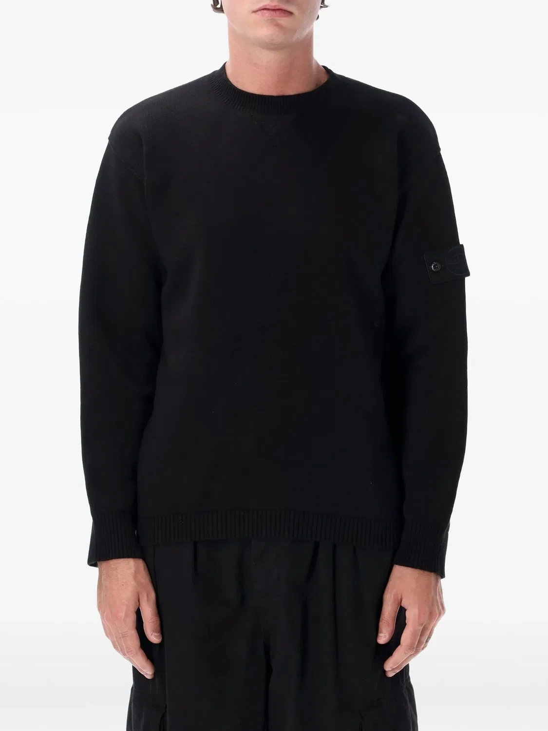 Stone Island Джемпер с патчем Compass черный