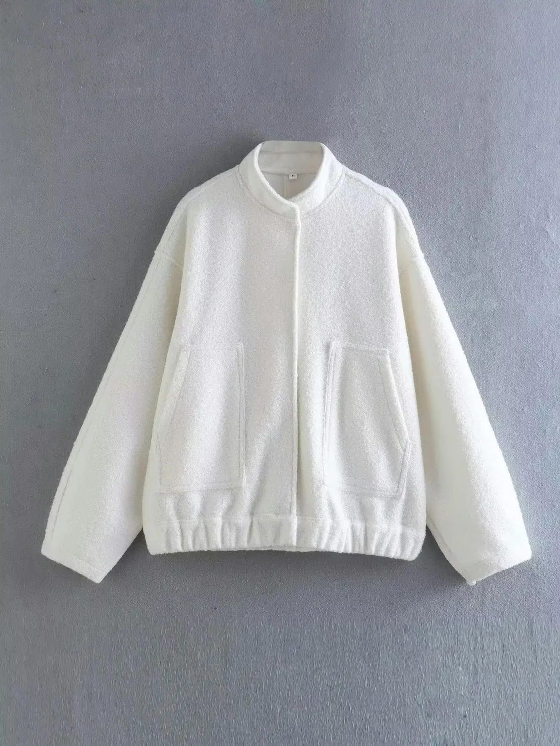 Женское свободное пальто с потайными пуговицами Ivory, Bianco Avorio