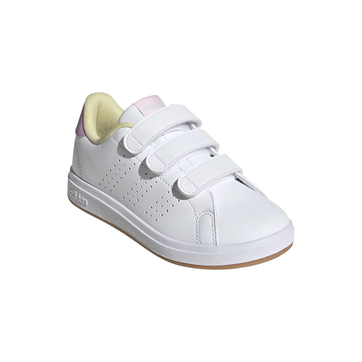 Детские кроссовки для девочек Advantage Base 2.0 Adidas, White Bliss Lilac Clear Pink — фото 2