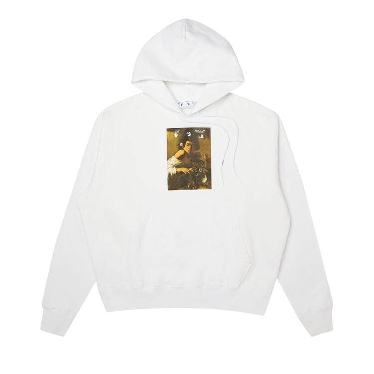 

Худи Off-White Caravaggio Boy Skate Hoodie 'White/Multicolor', белый