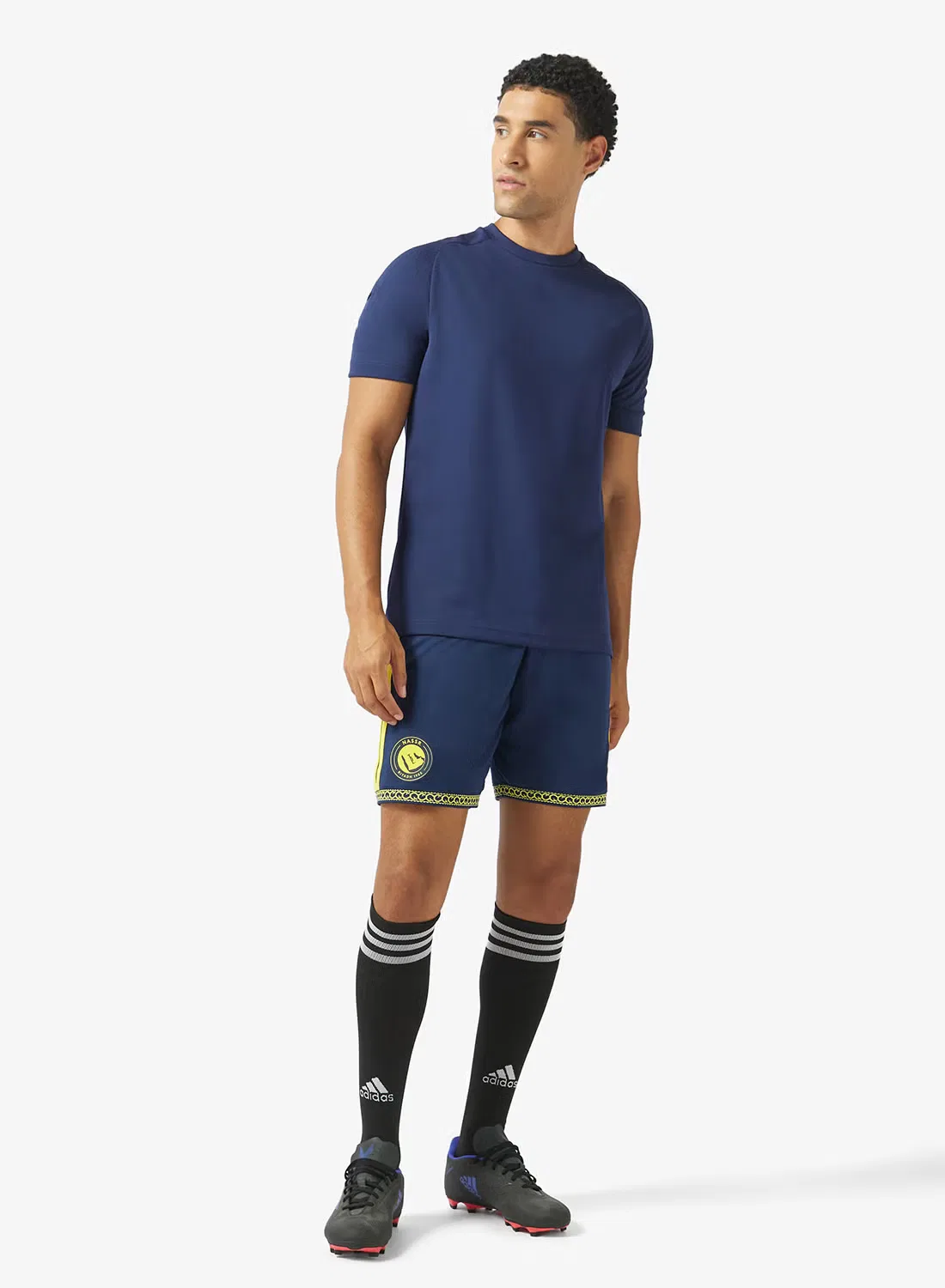 Шорты футбольные с технологией Climacool Al Nassr FC Adidas, синие — фото 2