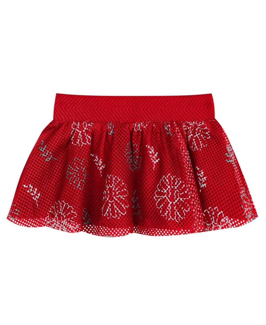 Комплект боди, юбки и повязки с принтом, модель Sweet Catcher Outerstuff, White, Red — фото 4