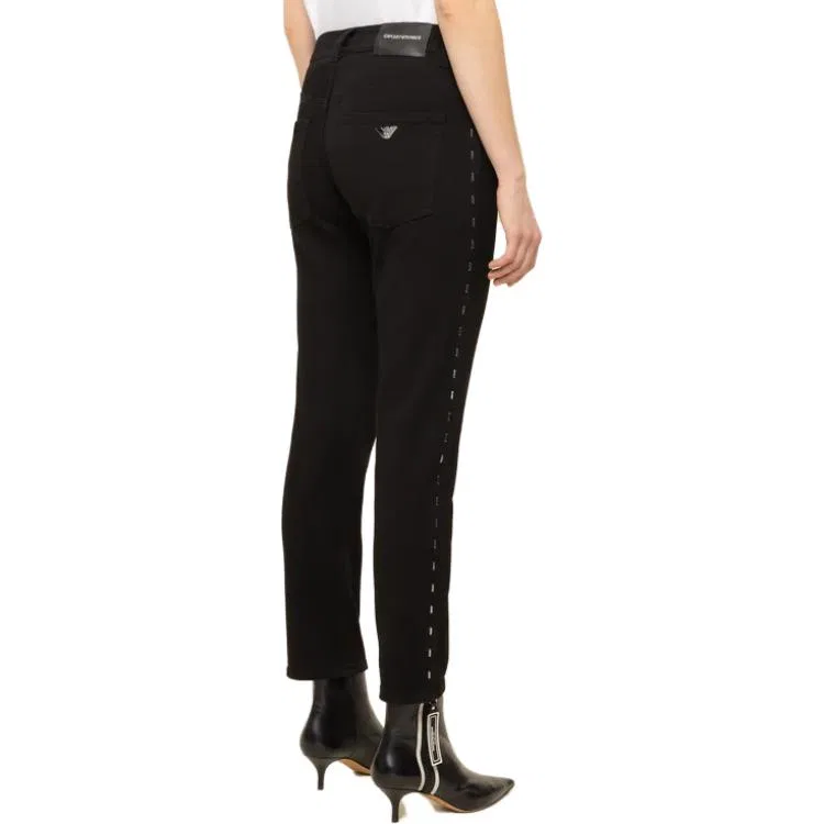 Женские джинсы умеренно-узкого кроя Emporio Armani, Black — фото 4