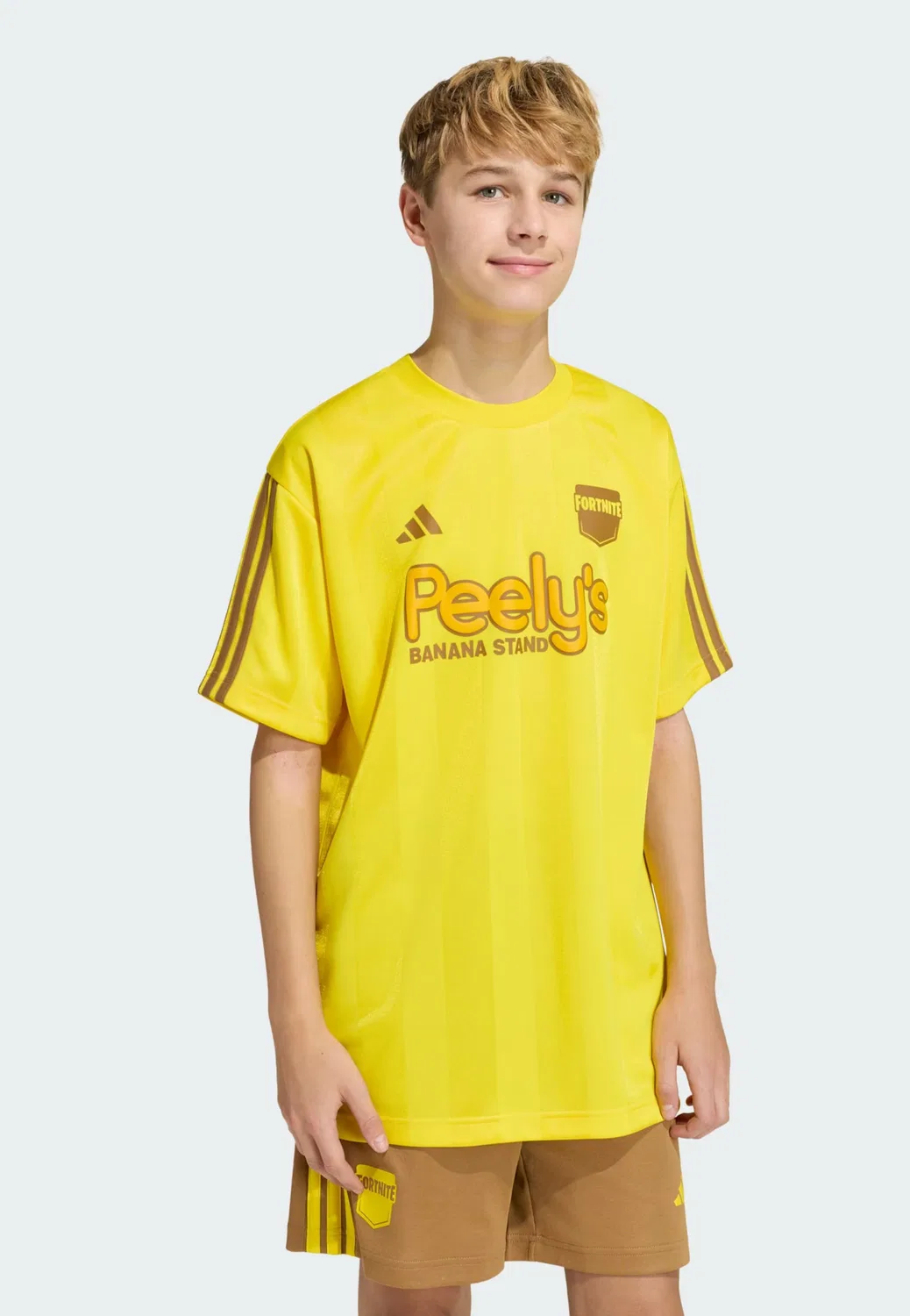 Спортивная футболка Adidas Sportswear Performance Shirt Adidas x Fortnite Peely в желтом и медовом цвете — фото 2