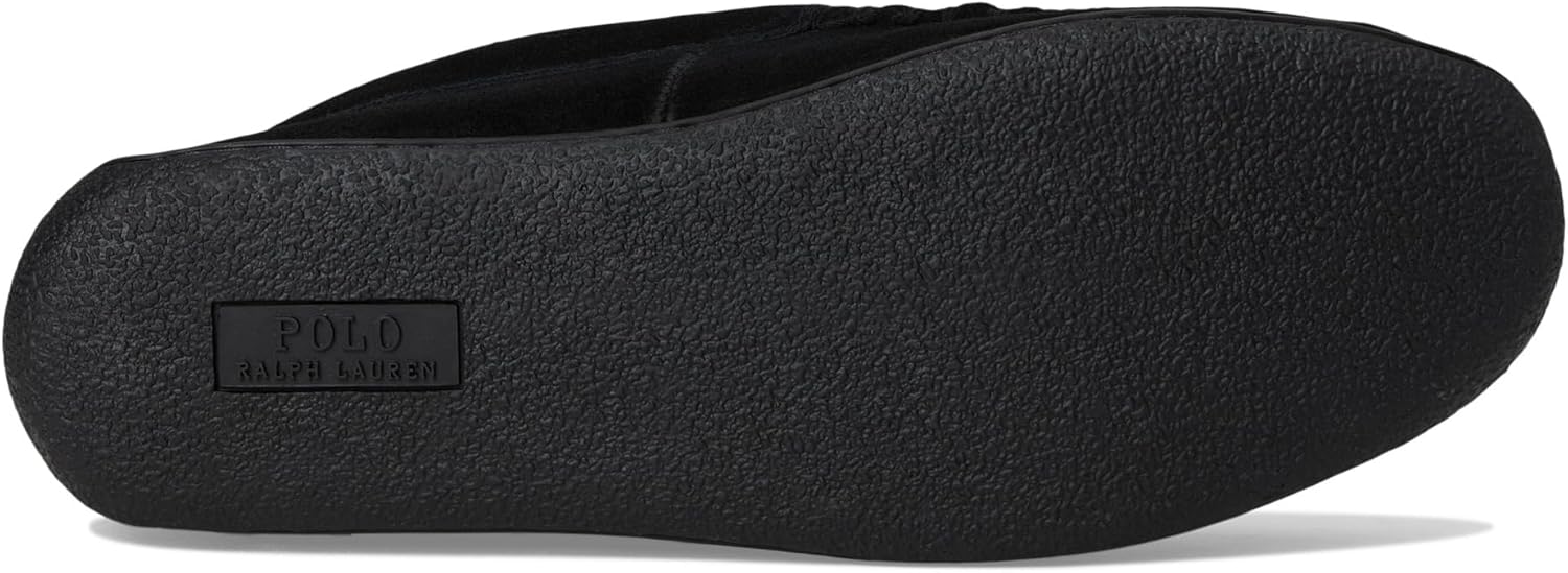 Мужские тапочки POLO RALPH LAUREN Brenan Bear из замши/Holidybear, черный — фото 3