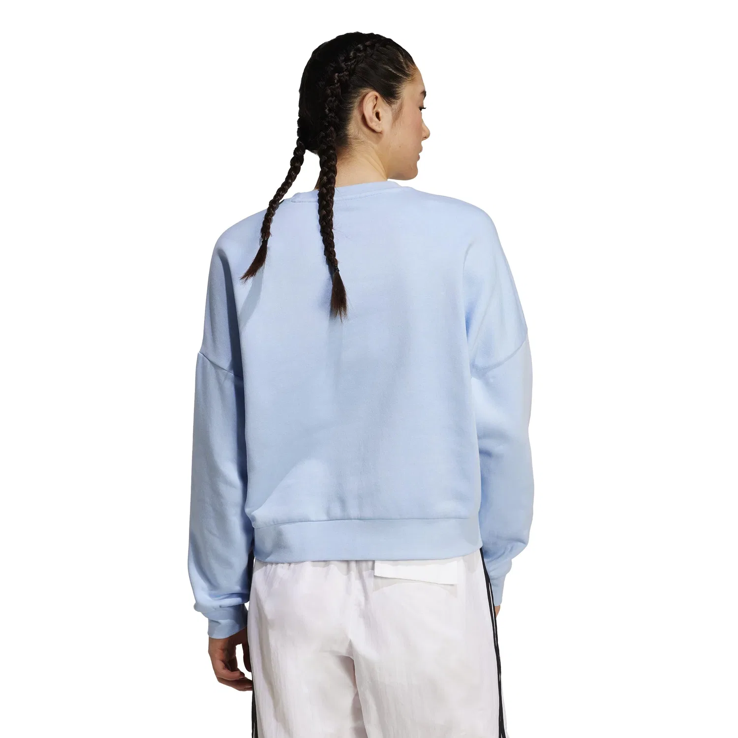 Женский свитшот свободного кроя с логотипом adidas, Glow Blue/White — фото 2