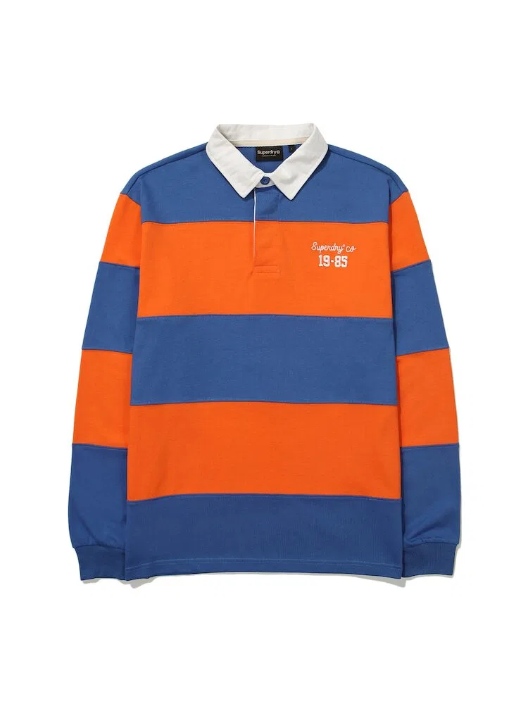 Футболка с длинным рукавом Rugby Shirt SUPERDRY, Orange — фото 2