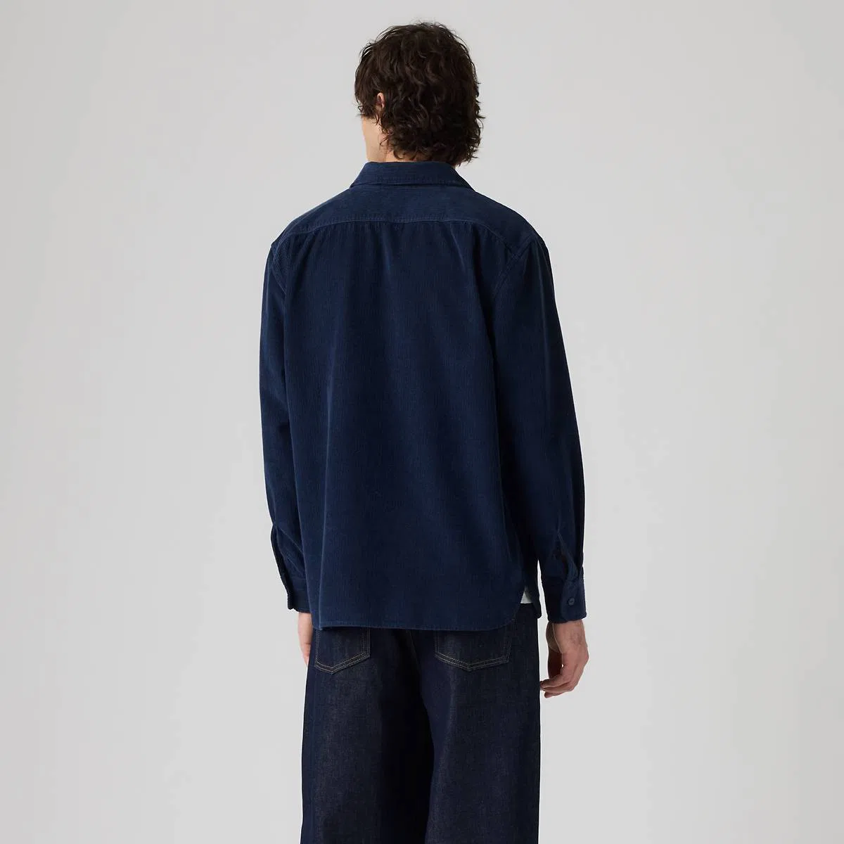 Классическая вельветовая куртка в рабочем стиле свободного кроя Levi's, Navy Blazer - Blue — фото 4
