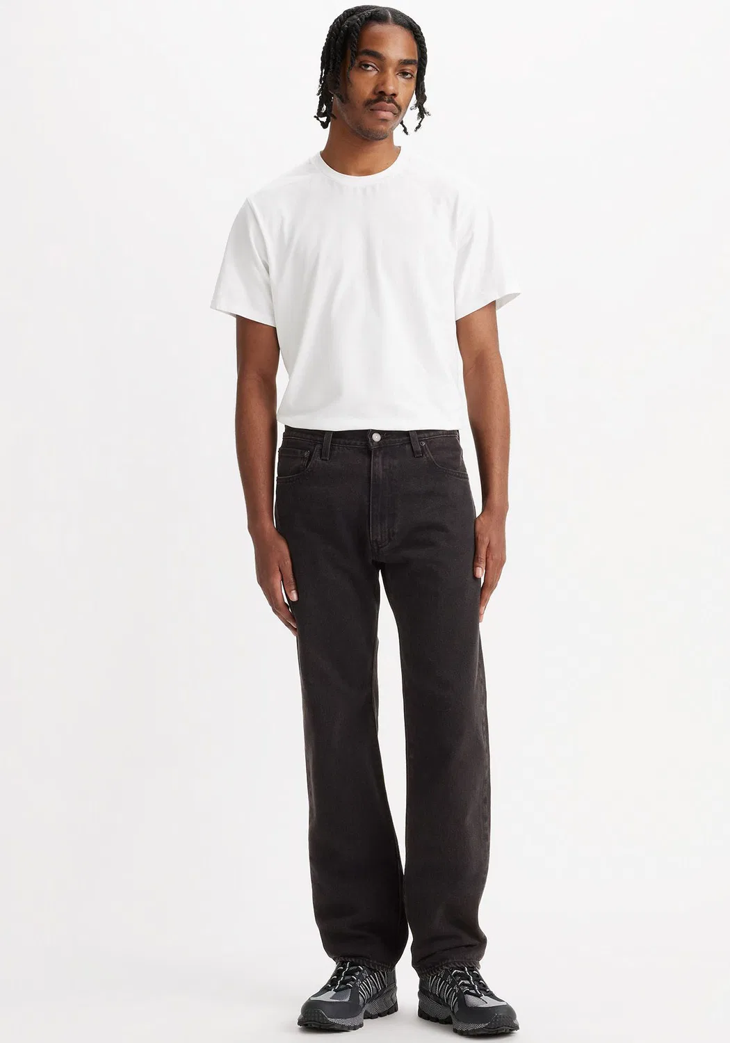 Мужские джинсы свободного кроя 555 Relaxed Straight Levi's, Black — фото 3