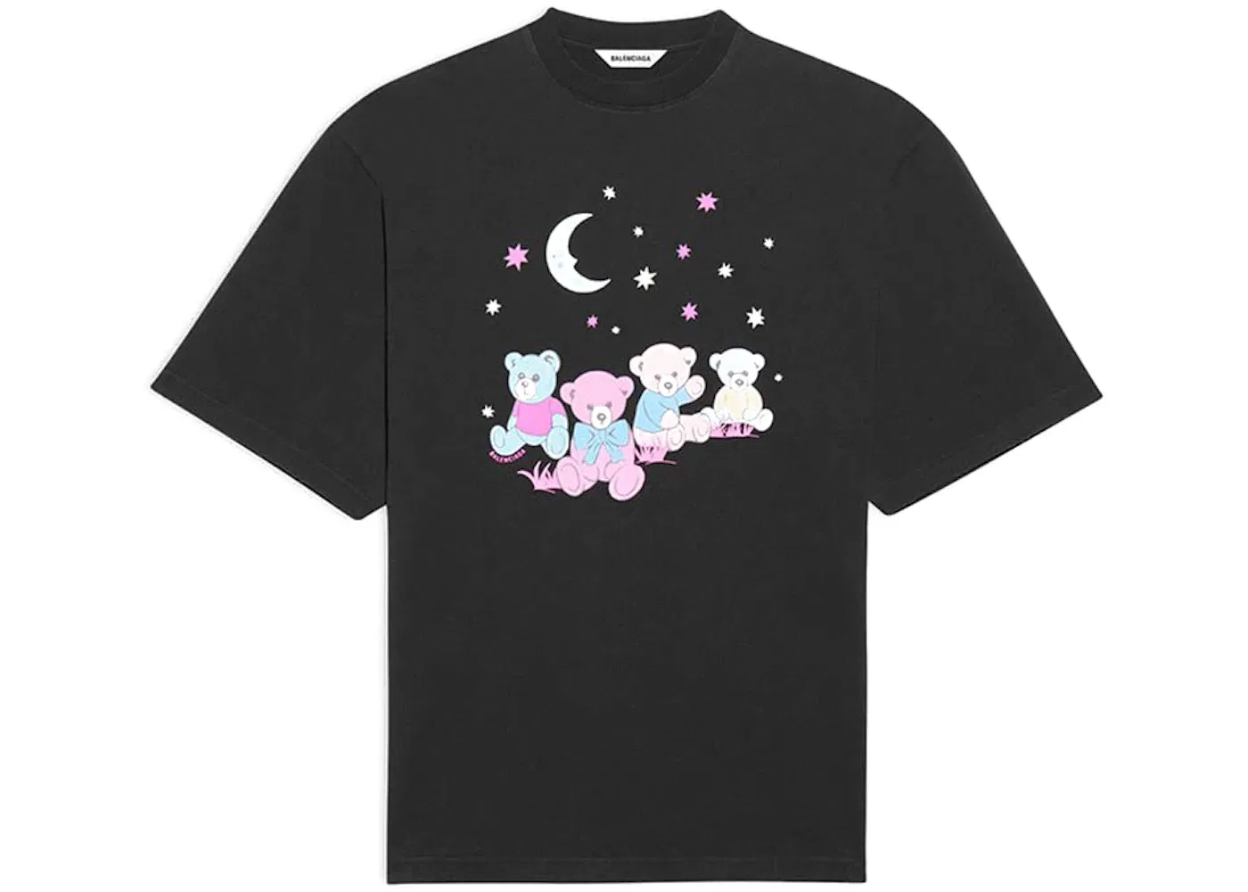 Женская футболка оверсайз Love Bear Balenciaga, Black
