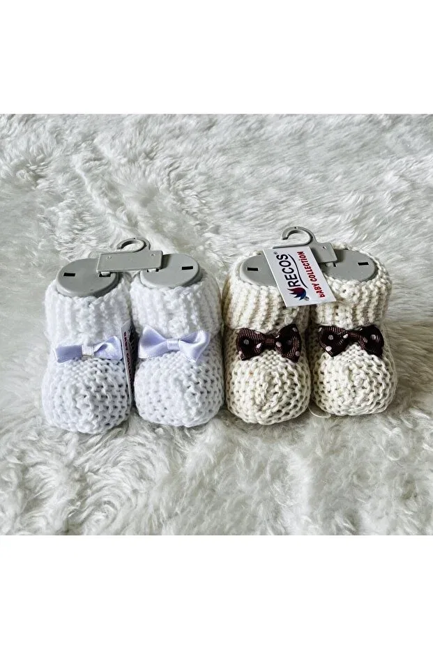 Детские пинетки для мальчиков и девочек с принтом Leopard Anne Dokunuşu Gibi Kuzum Bebe, White-Cream