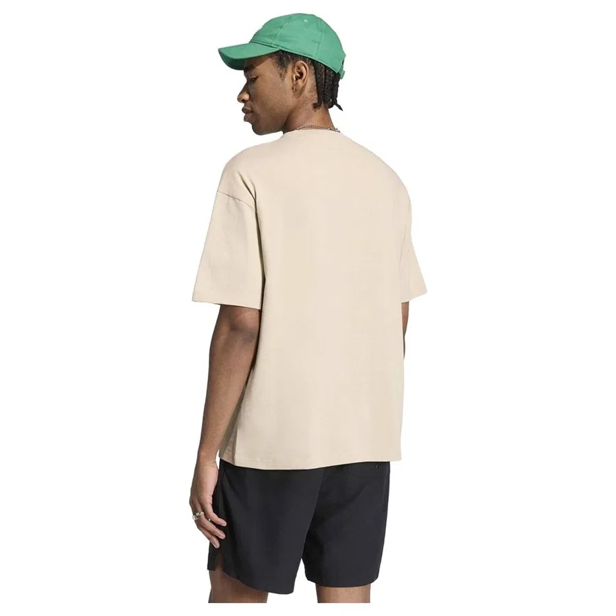 Футболка свободного кроя с круглым вырезом adidas Ess Loose Tee KS7393, Бежевый — фото 3