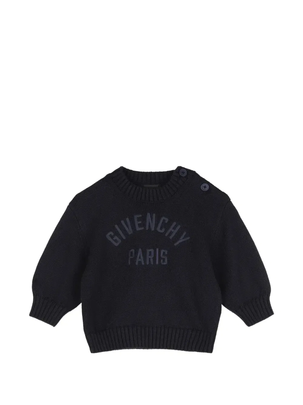 Свитер с вышитым логотипом Givenchy Kids, синий
