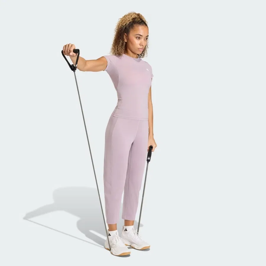 Женская футболка с коротким рукавом Primelift Essentials Workout Contour adidas, Сиреневый — фото 3