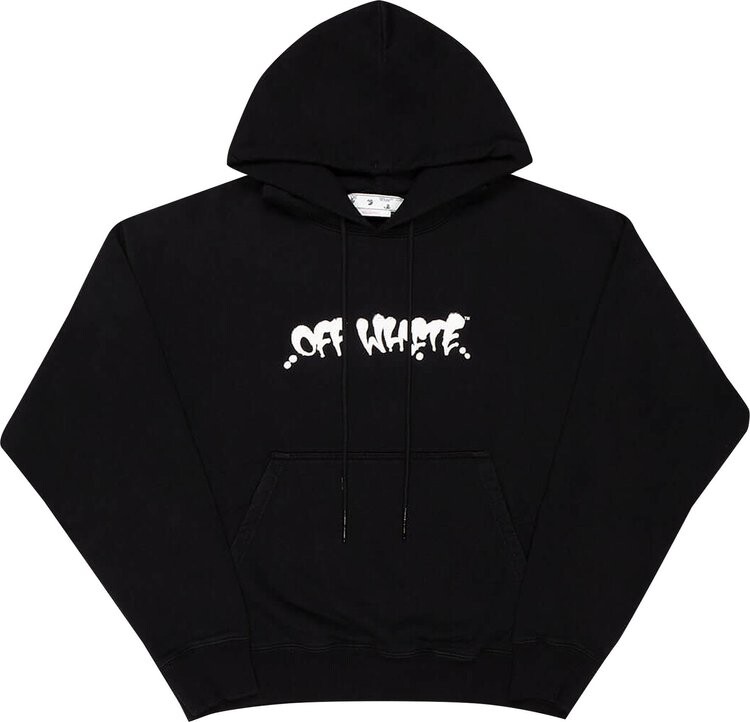 

Худи Off-White Neen OW Logo Skate Hoodie 'Black/Orange', черный