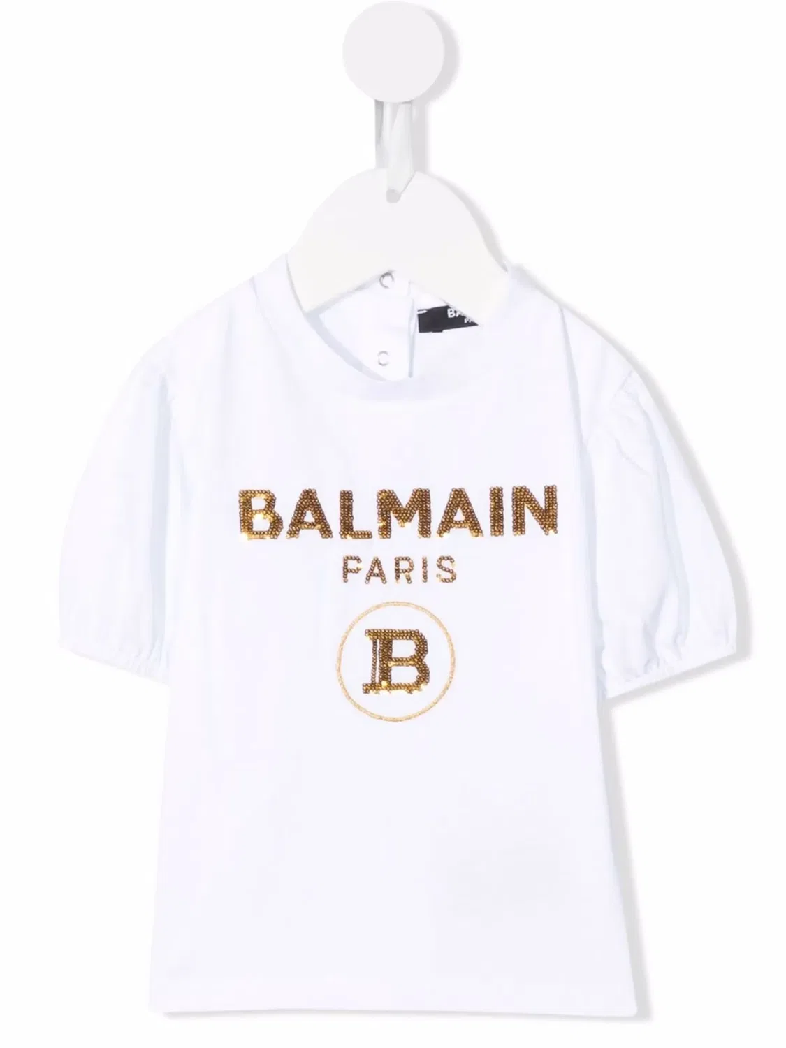 Balmain Белая футболка с логотипом