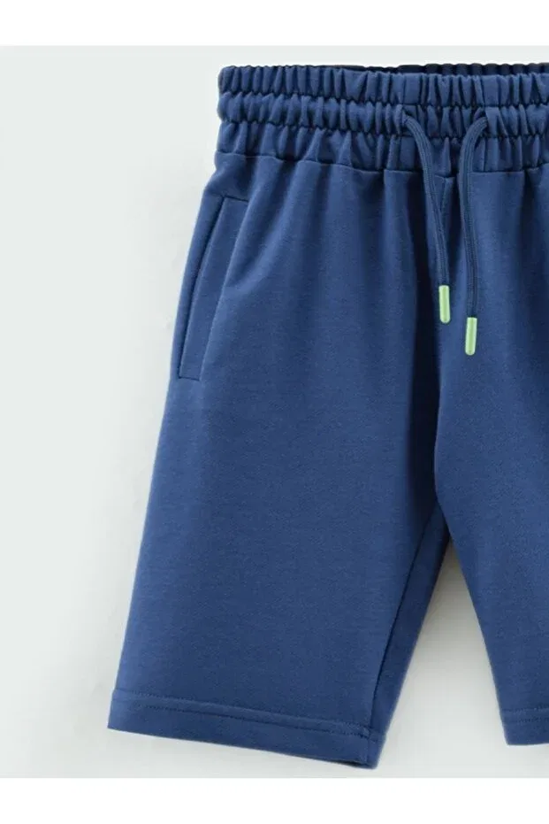 Детские шорты для мальчиков с принтом Overcome Mışıl Kids, Navy Blue — фото 2