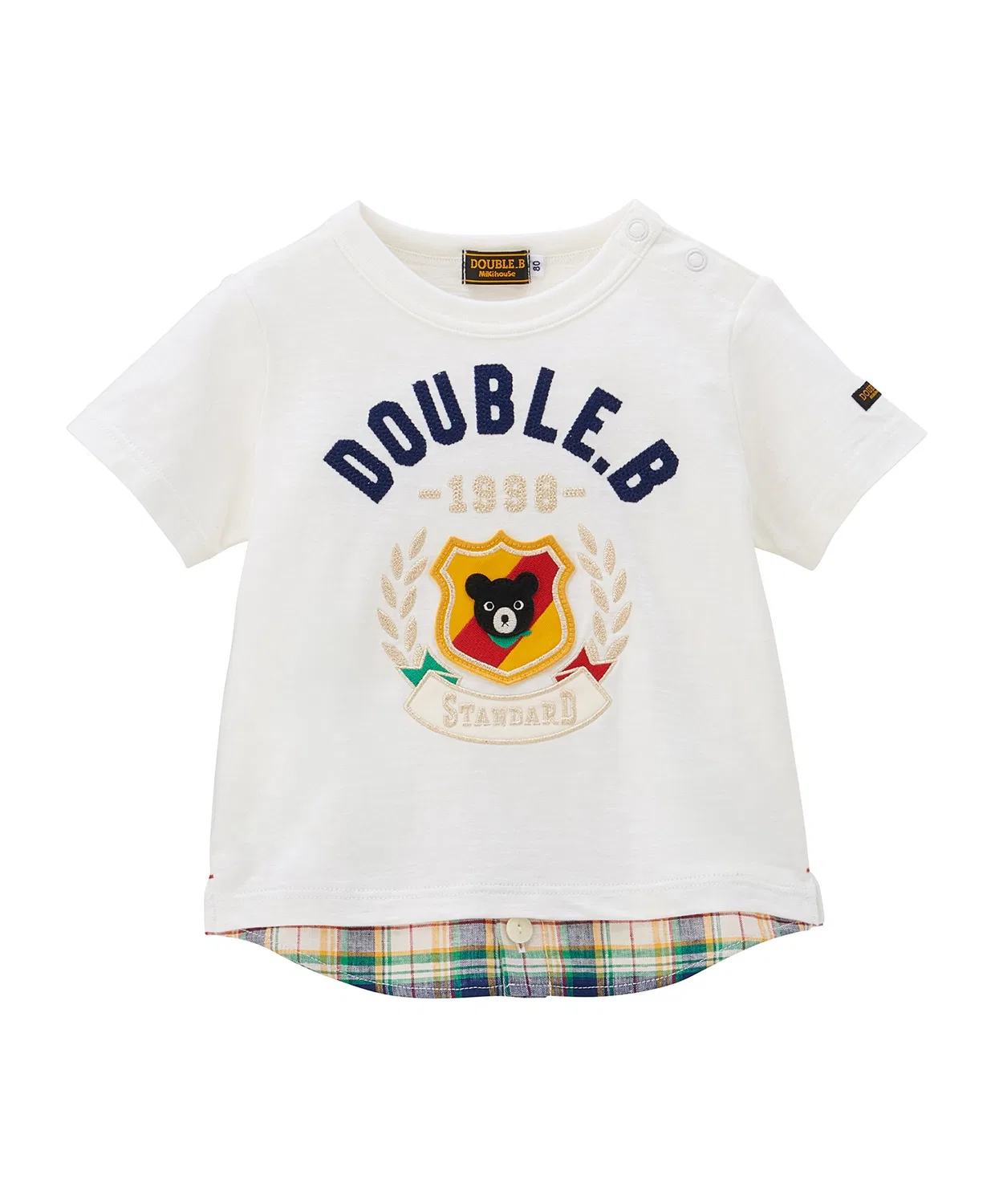 Детская футболка с имитацией многослойности DOUBLE_B, Белый