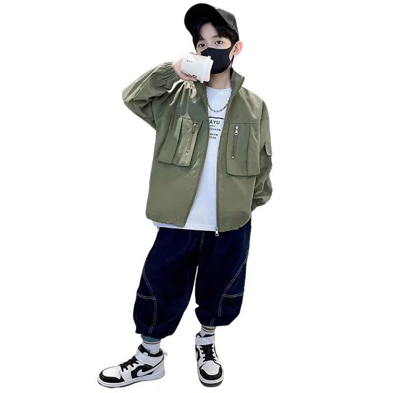 Детская куртка с лацканом Lanza, Army Green