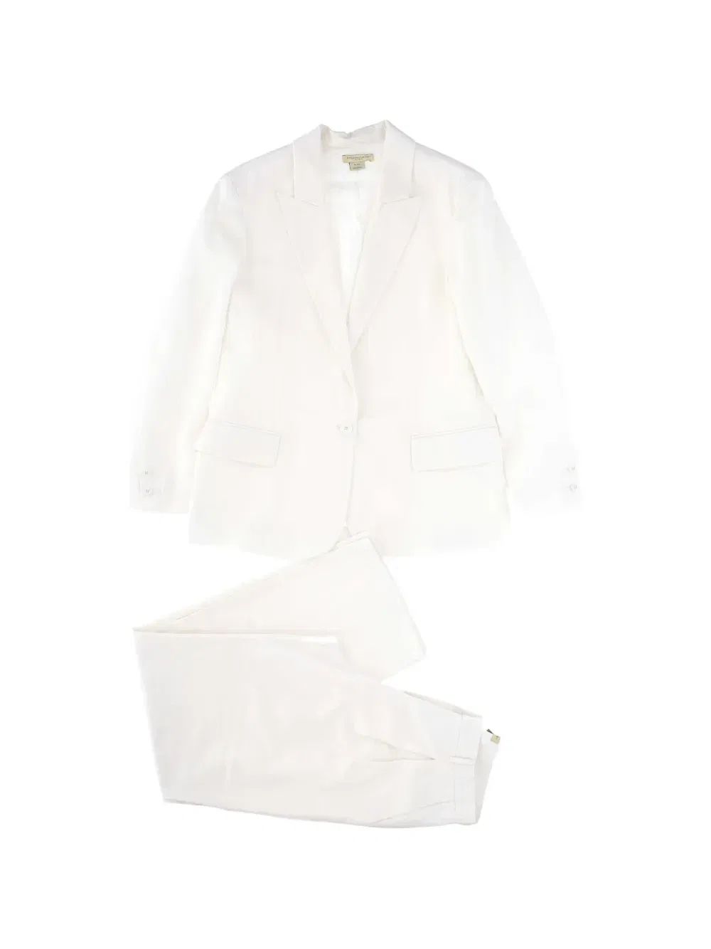 Костюм-двойка с заостренными лацканами Stella McCartney Kids, белый
