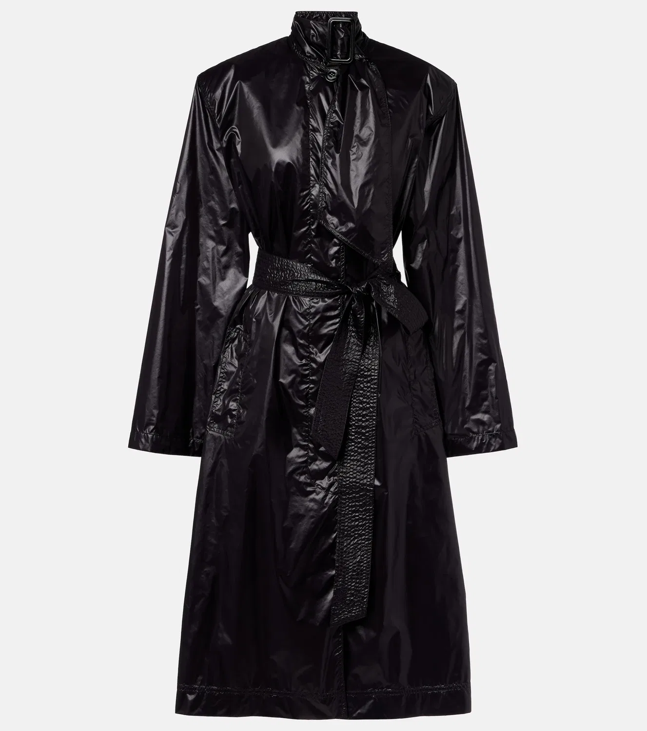 Тренч с поясом Saint Laurent, черный