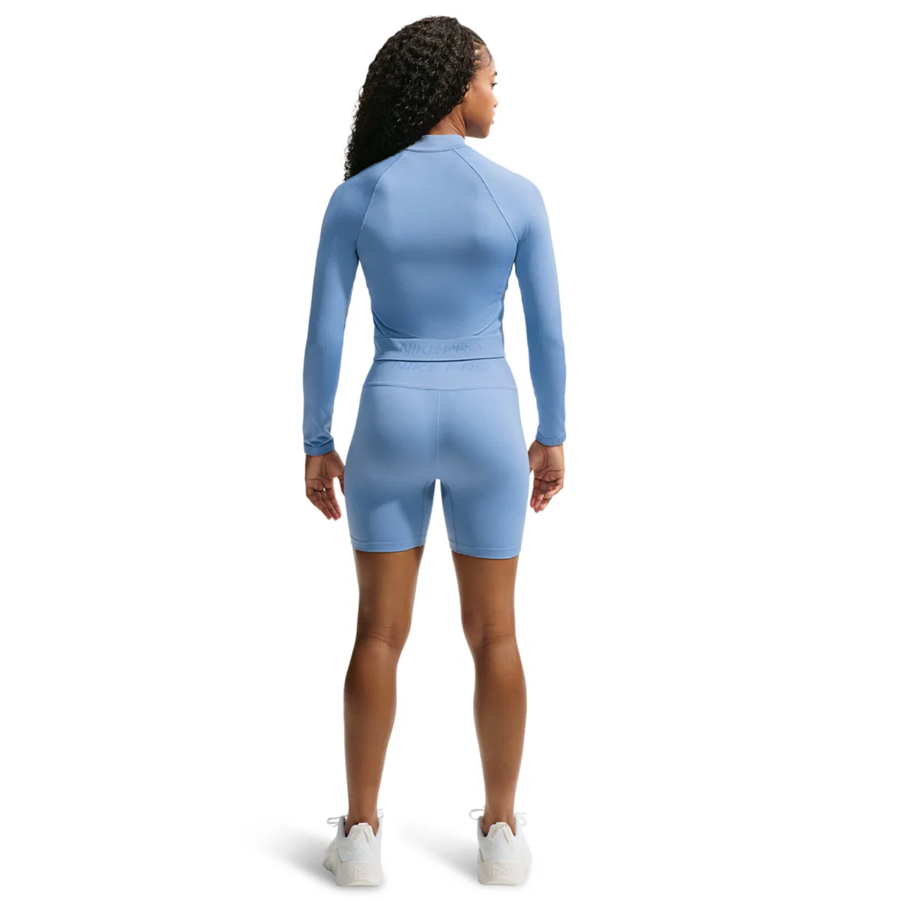 Женская футболка с длинным рукавом, бесшовная, Nike, Work Blue — фото 4