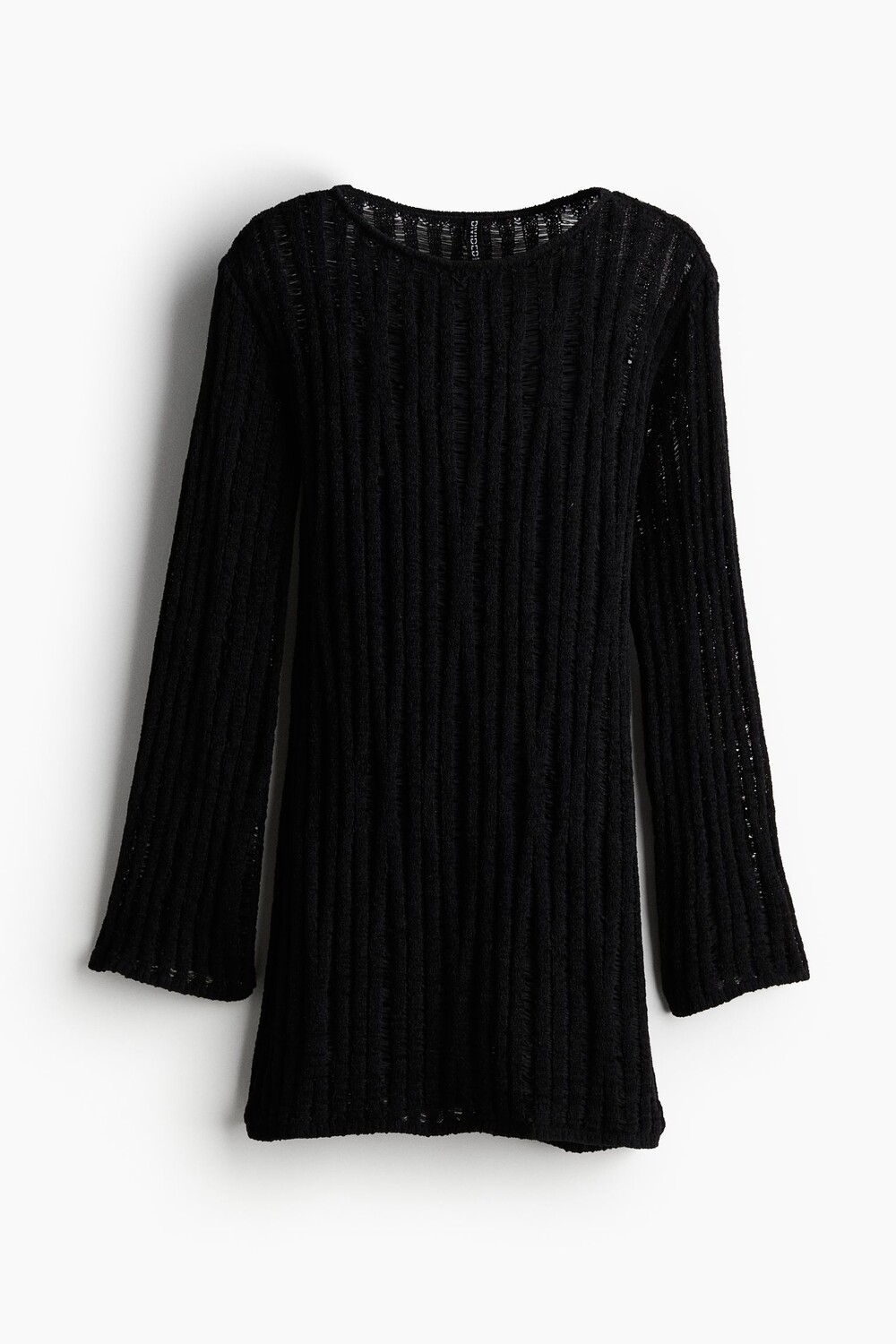

Платье H&M Ladder-stitch-look Knit Mini, черный