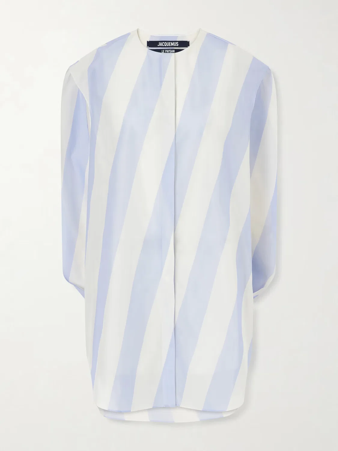 Платье-рубашка Berlingot в полоску из хлопковой смеси Jacquemus, мультиколор