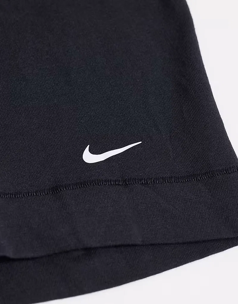 Боксеры-брифы удлиненные хлопковые стретч 3 шт Nike Essential, черный — фото 3