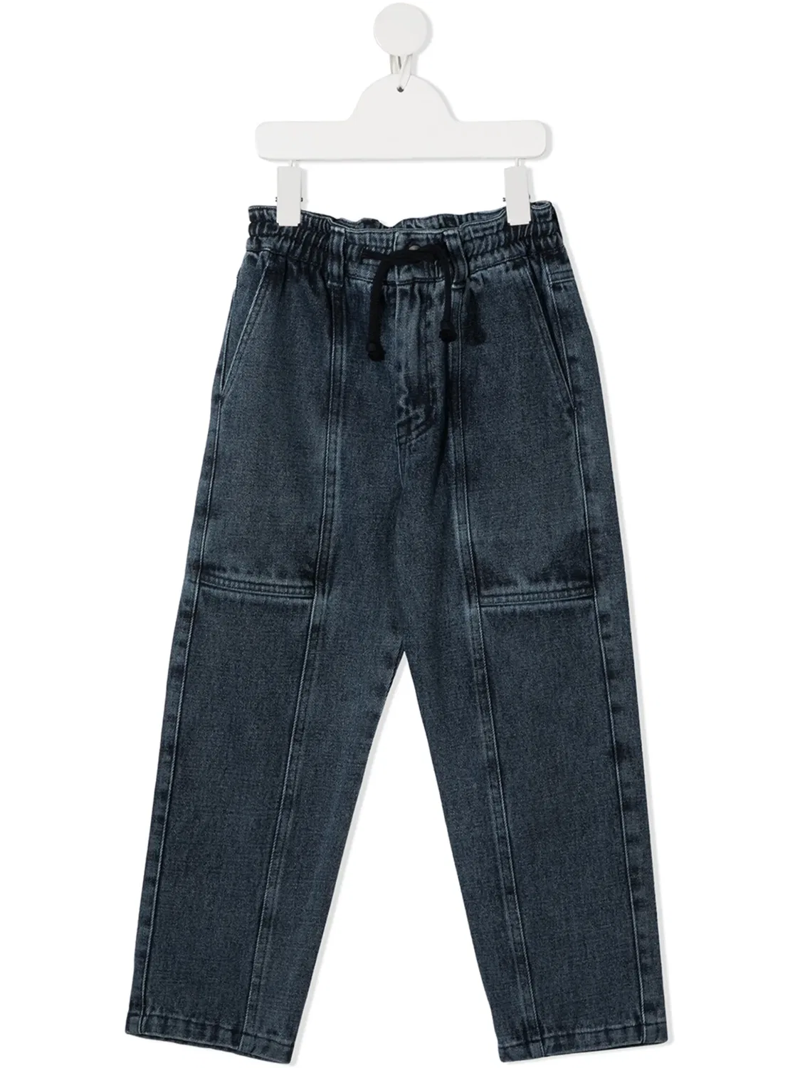 Джинсы-джоггеры с эффектом stonewash Andorine, темно-синий