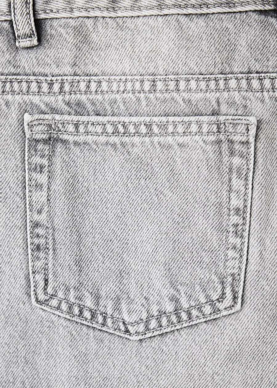 Детские джинсы MANGO KIDS Barrel Jeans серого цвета — фото 4