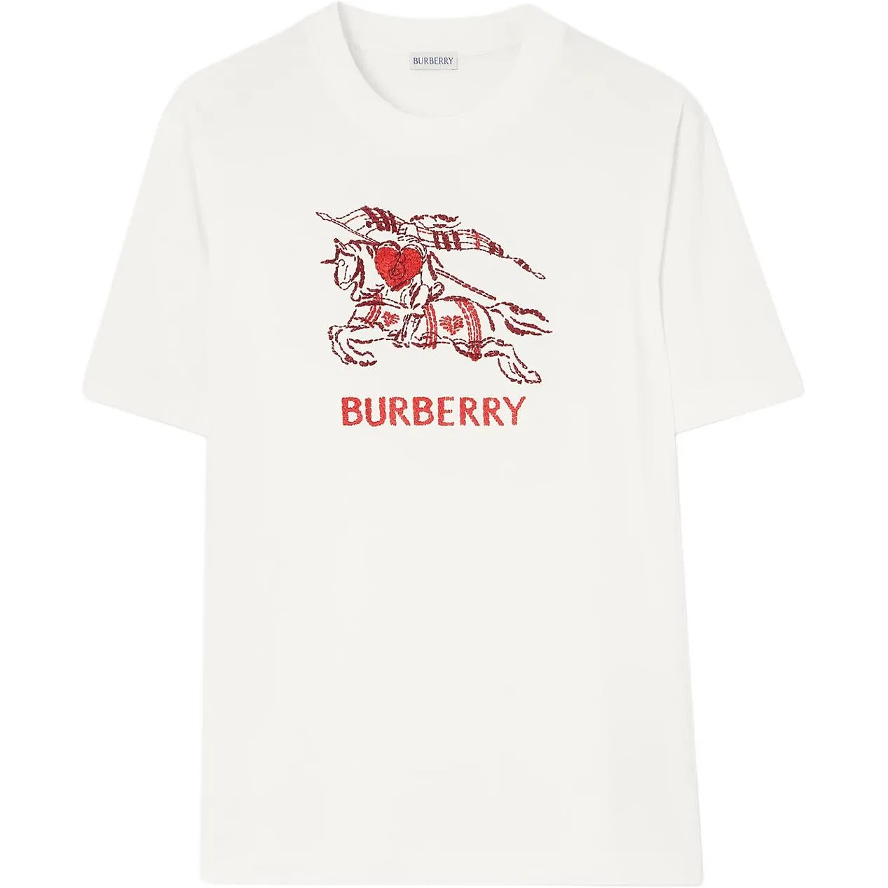 Мужская футболка с круглым вырезом Chalk White Burberry, Chalk White