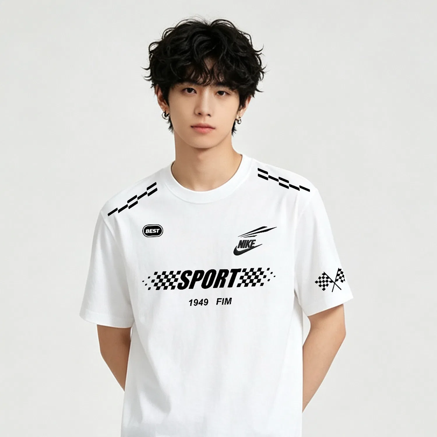 Футболка Sportswear с вышивкой Nike, White — фото 4