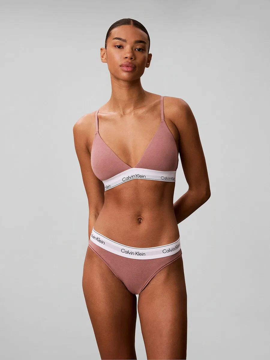 Трусики Calvin Klein фиолетового и светло-розового цвета — фото 2