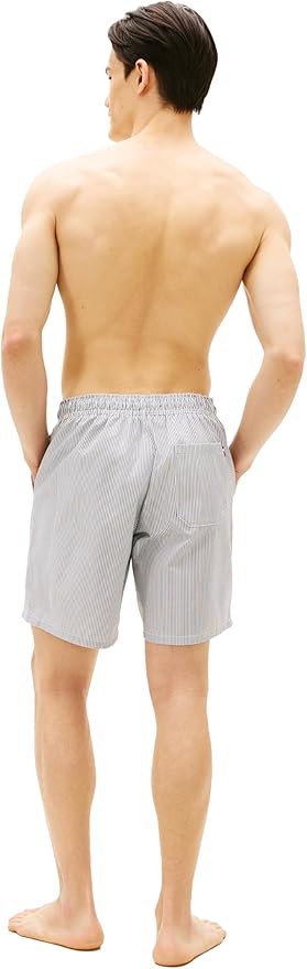 Плавательные шорты Tommy Hilfiger 7" with Drawstring Quick Dry,  темно-синий/светло-бежевый — фото 4