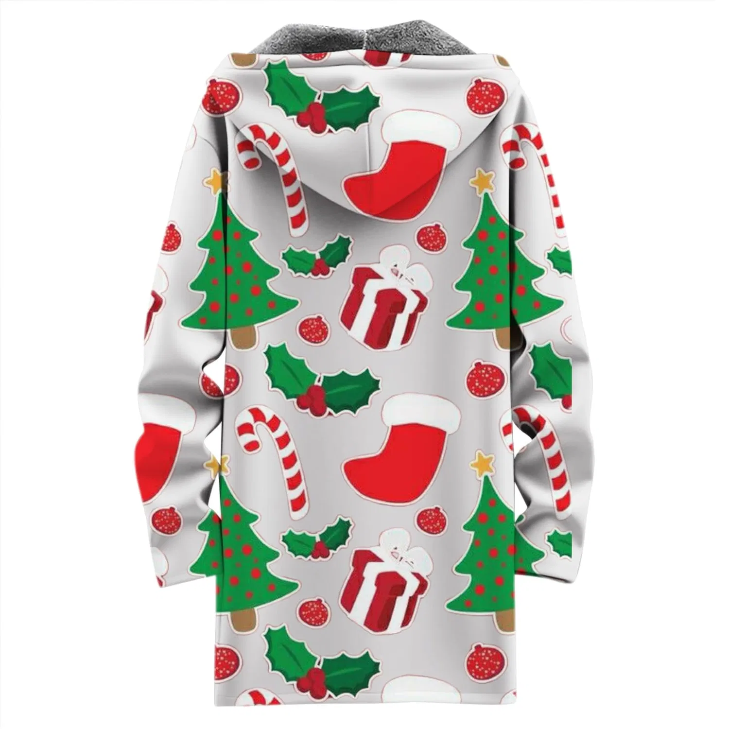 Женский кардиган с капюшоном и молнией Noel Cardigan, bianco — фото 4