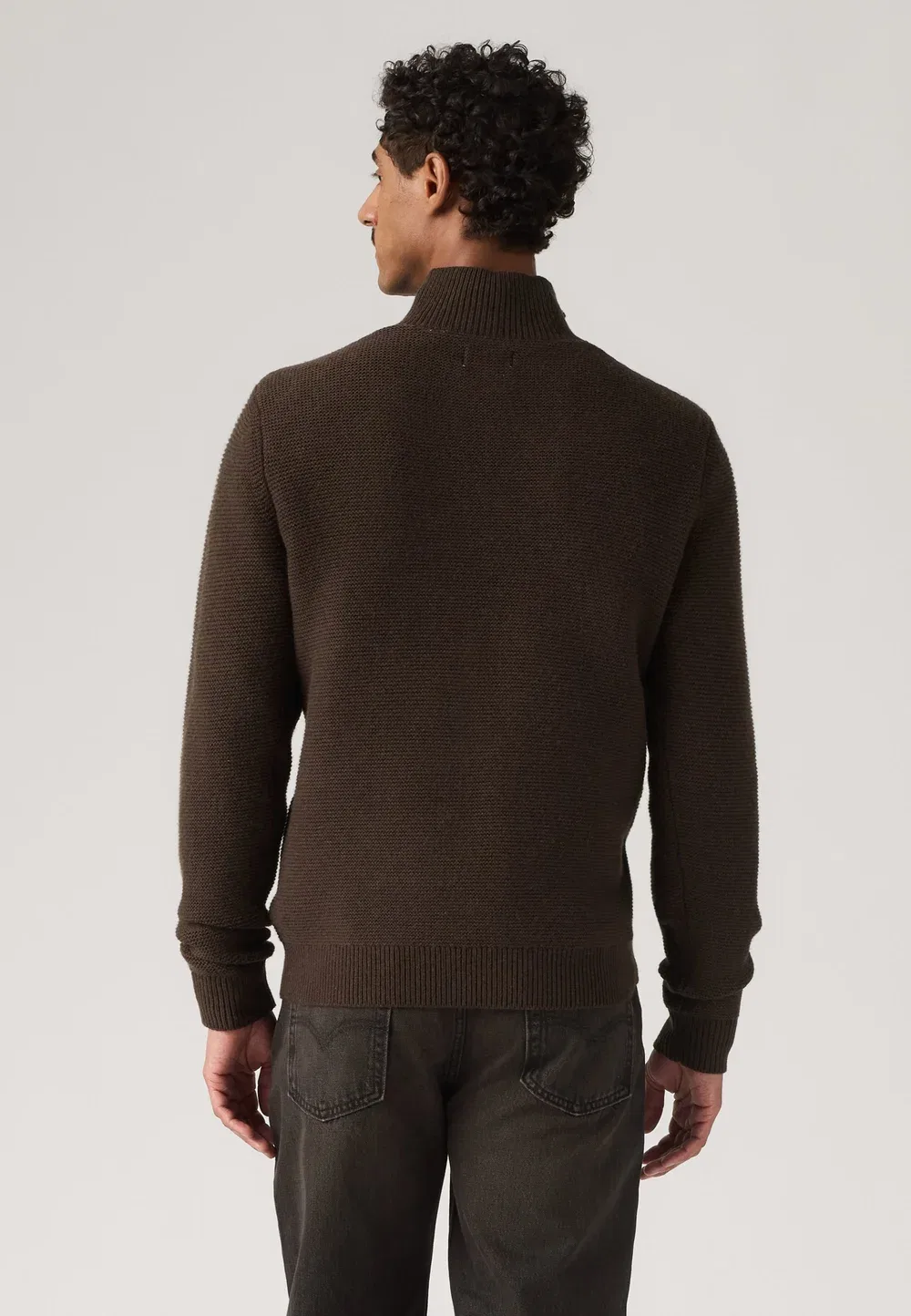 Свитер с застежкой-молнией на четверть длины Levi'S, Hot Fudge Heather — фото 3