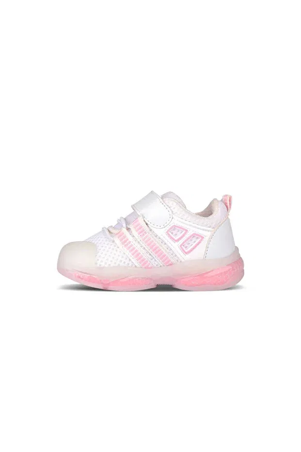Детские кроссовки для мальчиков с застежкой-липучкой Lighted lightweight and orthopedic first step shoes Vicco, White — фото 3