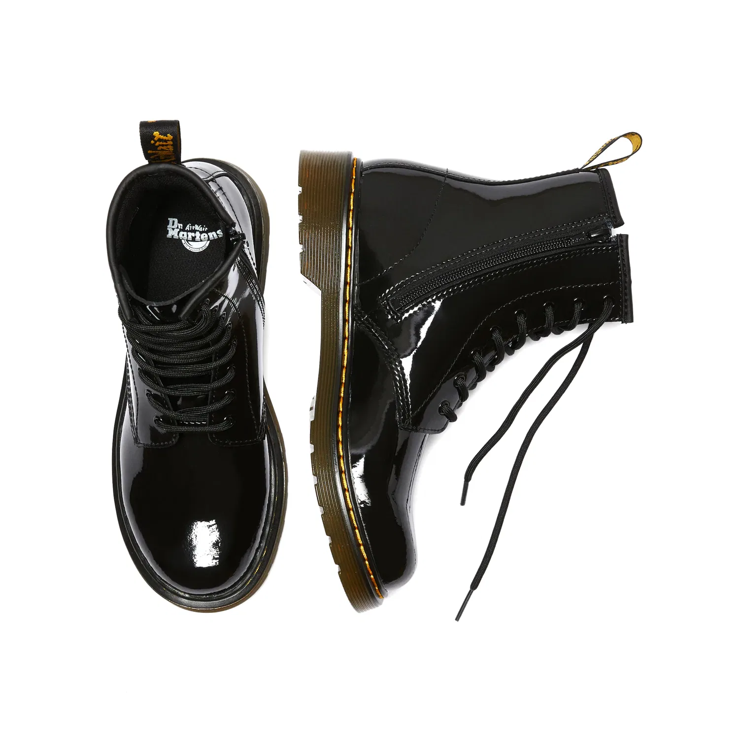 Детские ботинки Dr. Martens 1460, кожаные, на шнуровке, черные — фото 4