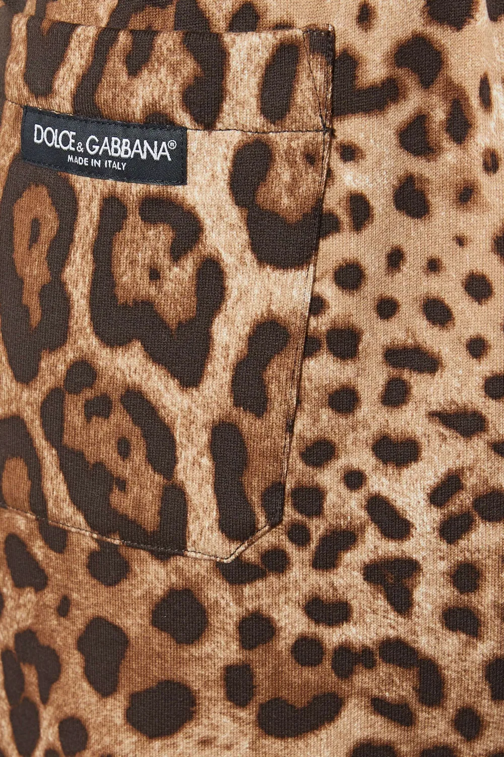 Брюки с принтом леопарда широкие Dolce & Gabbana — фото 4