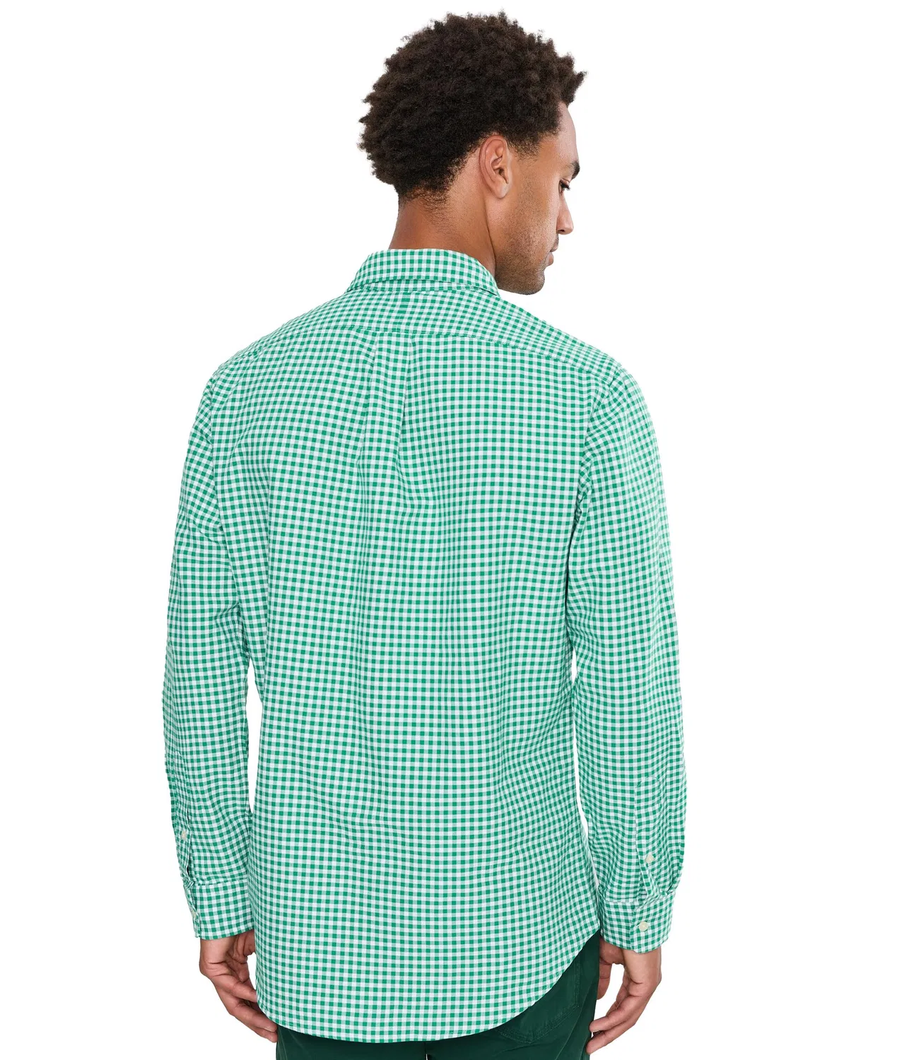 Классическая рубашка Оксфорд из ткани, окрашенной в готовом виде. Polo Ralph Lauren, Scarab Green/White — фото 4