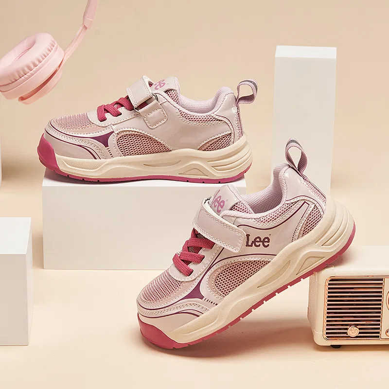 Детские кроссовки для скейтбординга с низким верхом Lee, Beige Black — фото 4