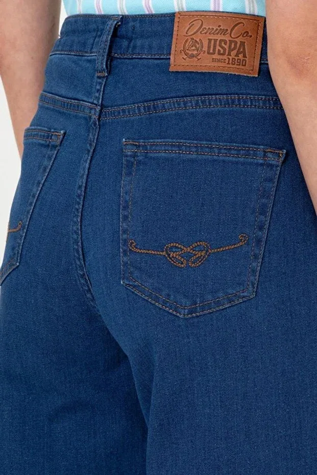 Женские джинсы свободного кроя U.S. Polo Assn., Blue — фото 4
