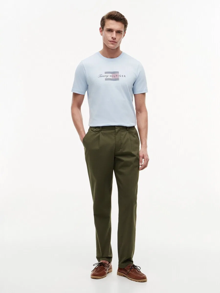 Футболка TOMMY HILFIGER с изображением флага, синего цвета — фото 4