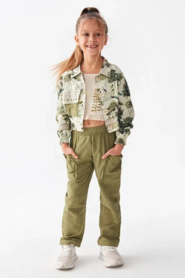 Детская куртка для девочек с длинным рукавом Nk Kids, Khaki