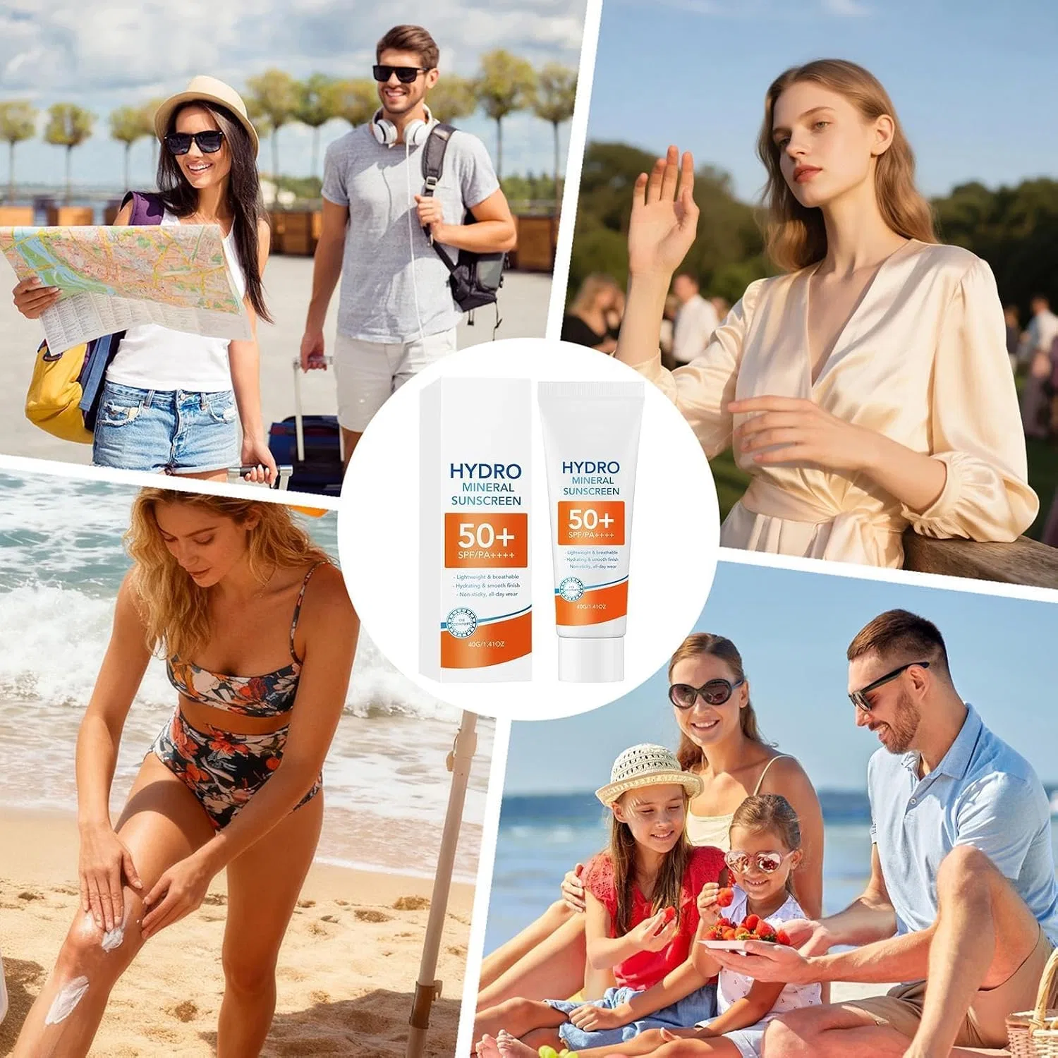 Солнцезащитный крем SPF 50+, zwxqe, 40 г — фото 4